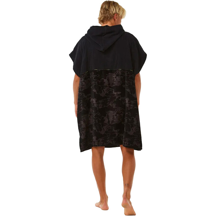 2024 Rip Curl Combo Hooded Poncho / Change Robe 00HMTO - Black / Lime